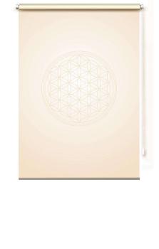 Extartiqe Duschrollo -Blume des Lebens beige